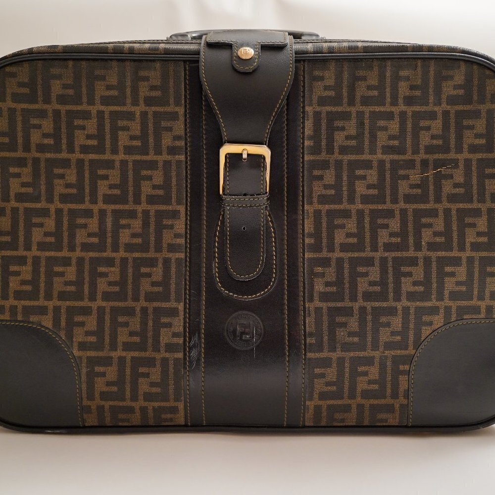 Fendi 1970's Monogram-Print Suitcase